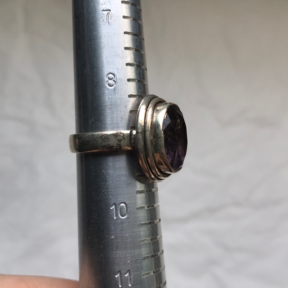 Vintage faceted Ametrine 925 sterling silver ring - Picture 6 of 8